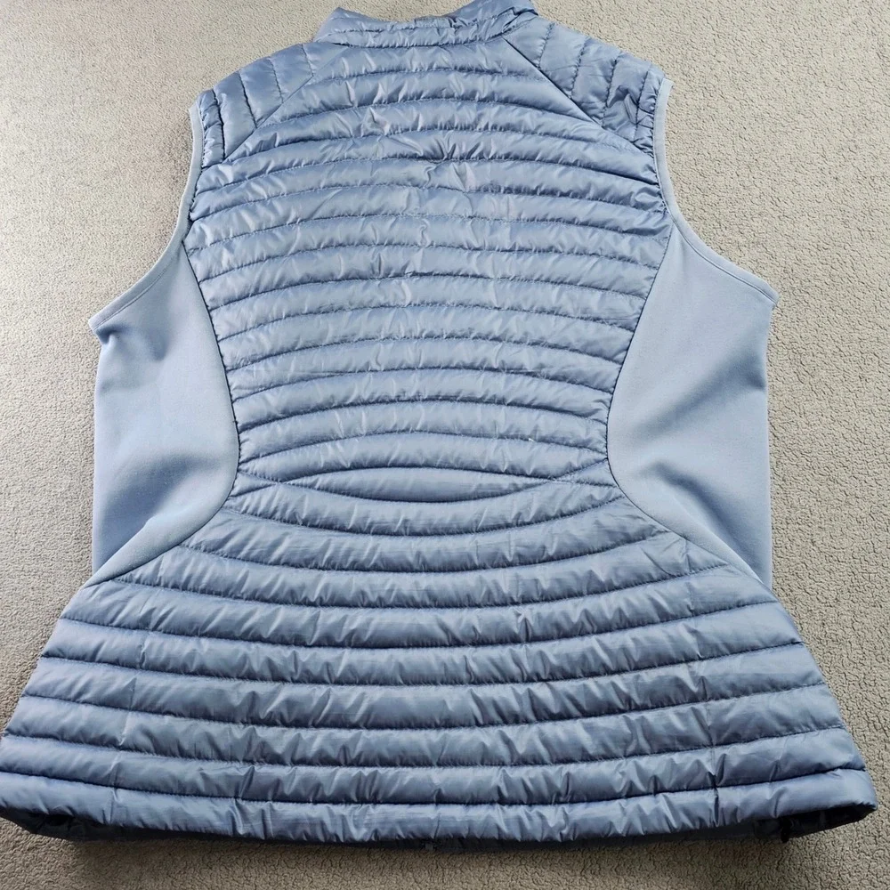Eddie Bauer Puffer Vest Women XL Light Purple First Ascent Storm Down 800 Zip-Up